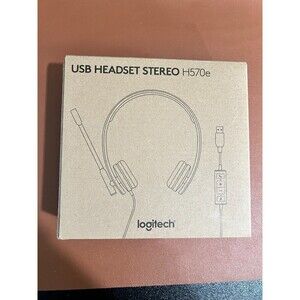 Logitech H570e Stereo USB Headset with Microphone – Plug & Play